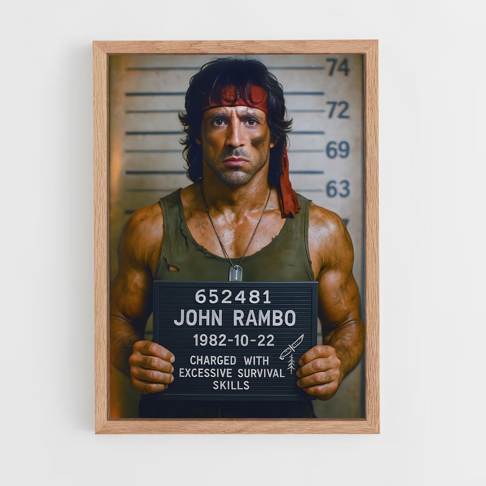 ap-john rambo-1 cadre Bois clair