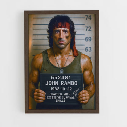 ap-john rambo-1 cadre Bois foncé