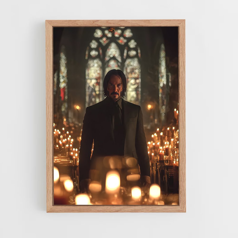ap-john wick-4 cadre Bois clair