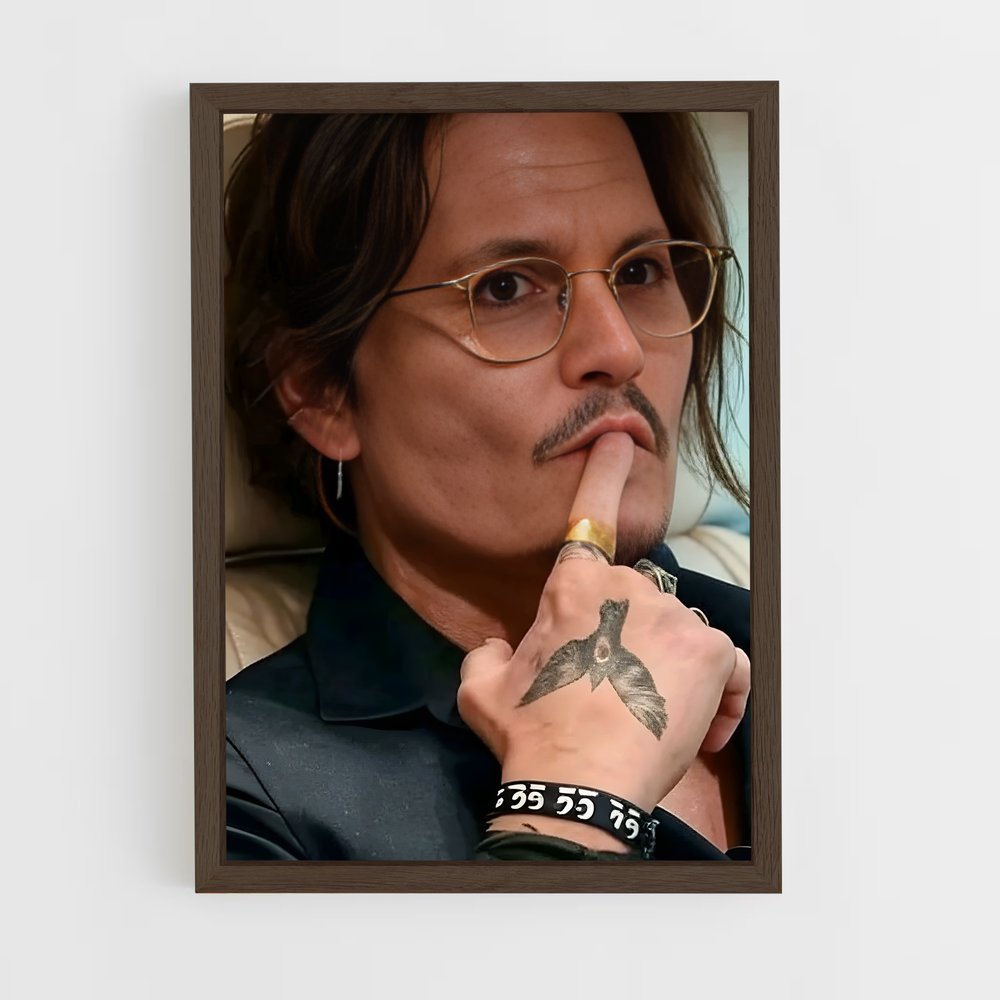 ap-johnny depp-5 cadre Bois foncé