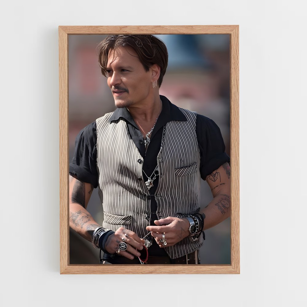 ap-johnny depp-7 cadre Bois clair