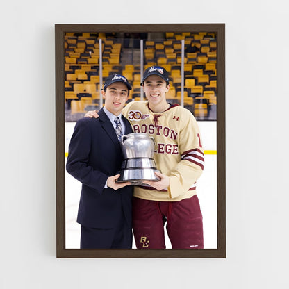 ap-johnny gaudreau-6 cadre Bois foncé
