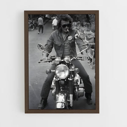 ap-johnny hallyday-8 cadre Bois foncé