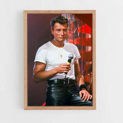 ap-johnny hallyday-9 cadre Bois clair