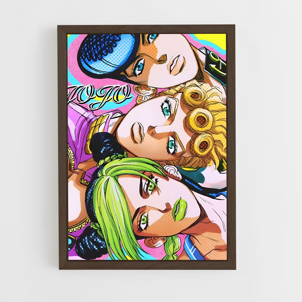 ap-jojos bizarre adventure-4 cadre Bois foncé