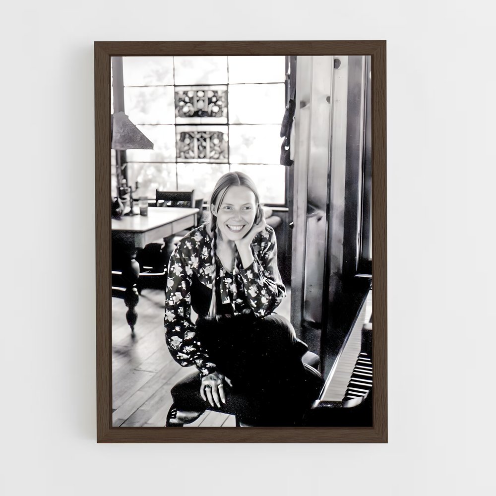 ap-joni mitchell-5 cadre Bois foncé