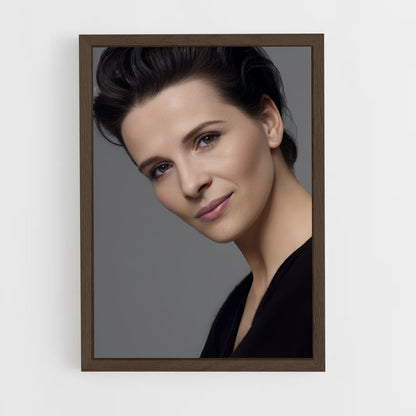 ap-juliette binoche-1 cadre Bois foncé