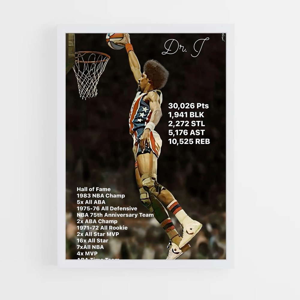 ap-julius erving-7 cadre Blanc