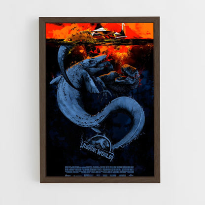 ap-jurassic park-6 cadre Bois foncé