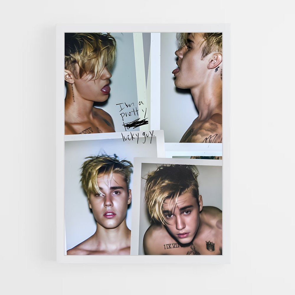 ap-justin bieber-4 cadre Blanc