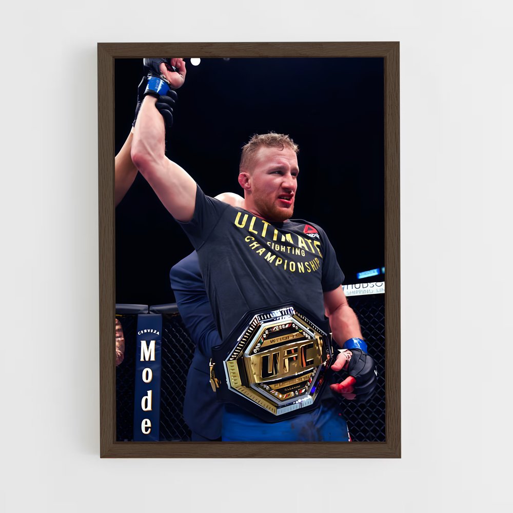 ap-justin gaethje-3 cadre Bois foncé