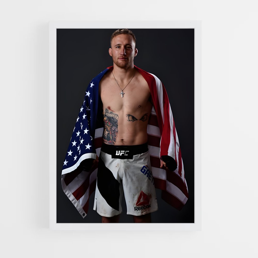 ap-justin gaethje-5 cadre Blanc