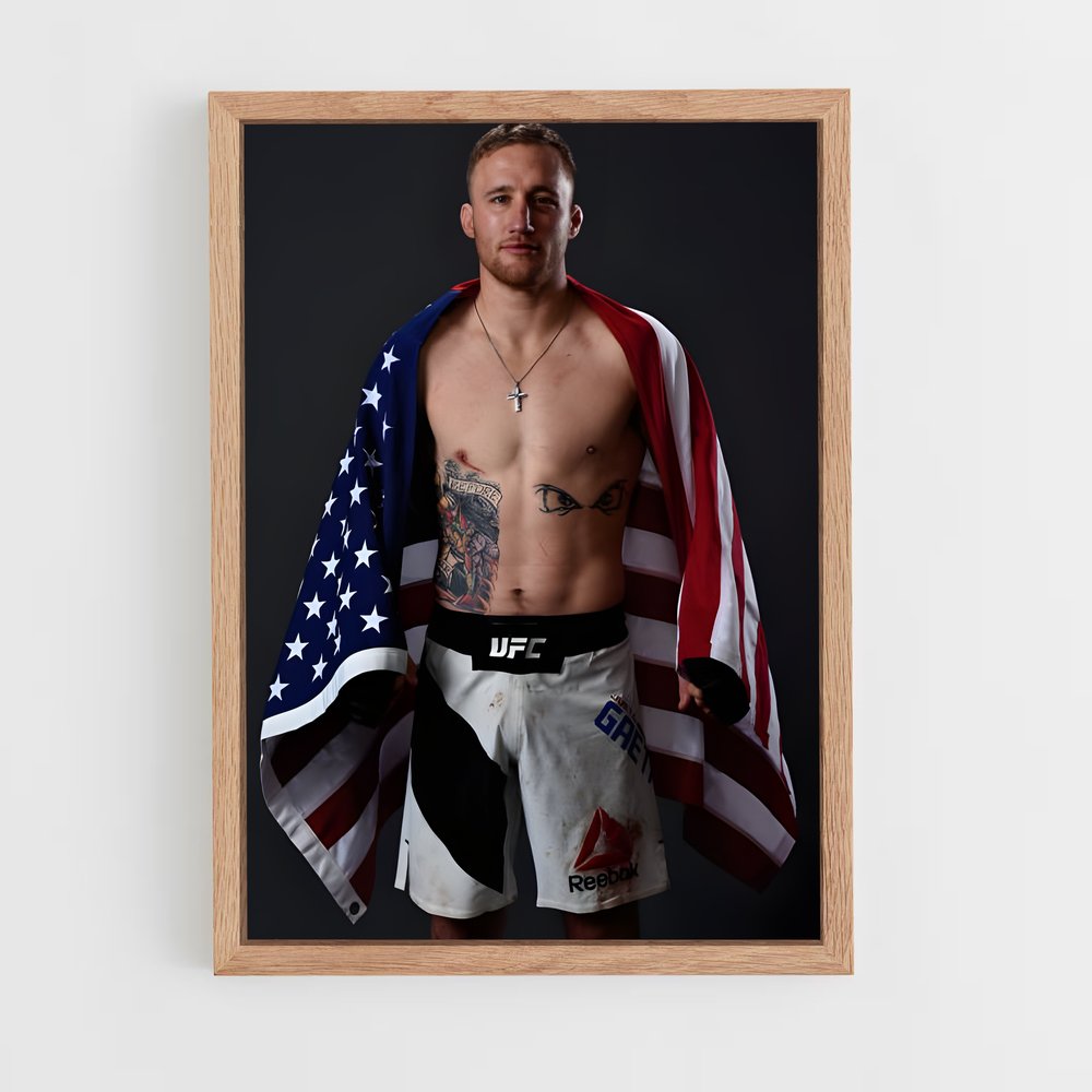 ap-justin gaethje-5 cadre Bois clair