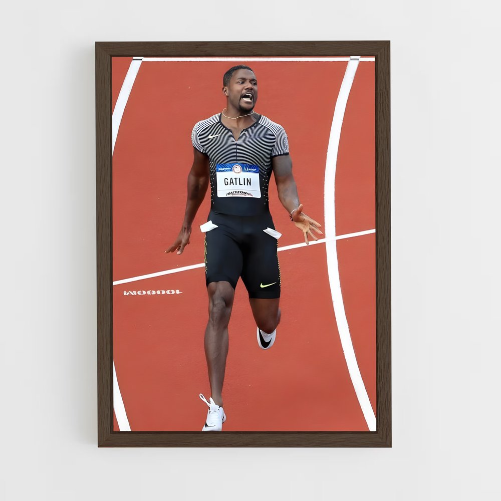 ap-justin gatlin-4 cadre Bois foncé