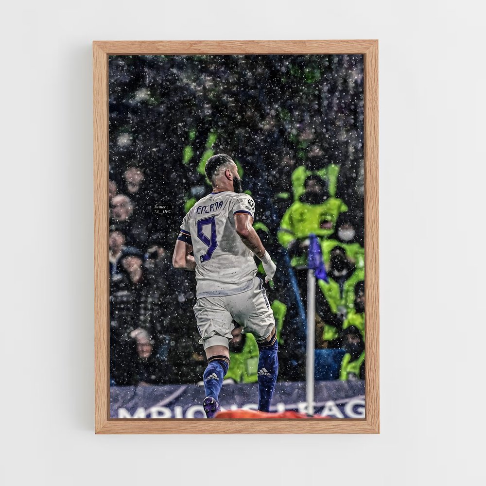 ap-karim benzema-8 cadre Bois clair