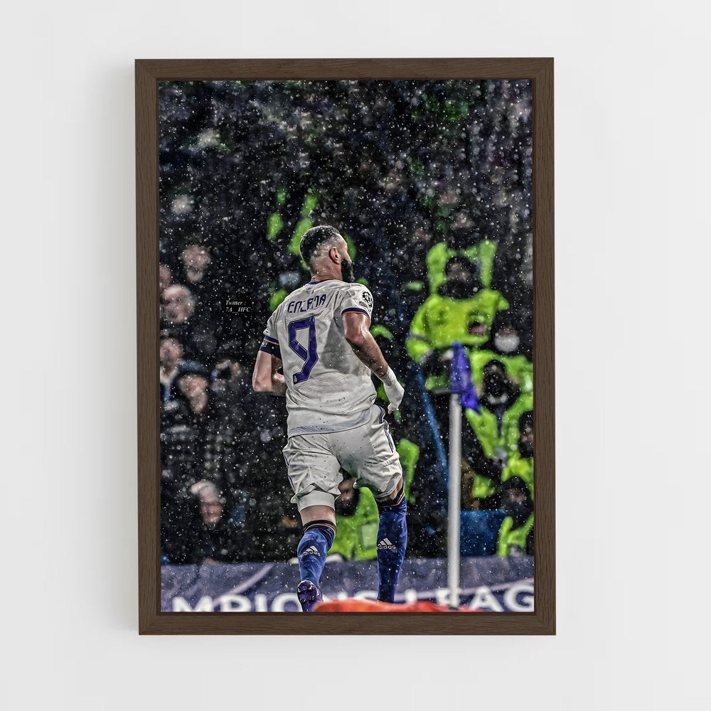 ap-karim benzema-8 cadre Bois foncé