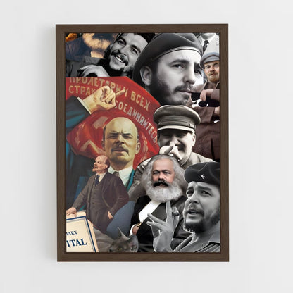 ap-karl marx-3 cadre Bois foncé