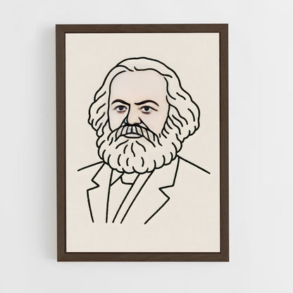ap-karl marx-4 cadre Bois foncé