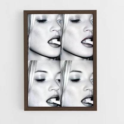 ap-kate moss-8 cadre Bois foncé