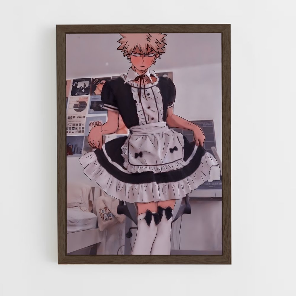 ap-katsuki bakugo-4 cadre Bois foncé