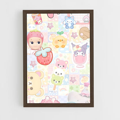 ap-kawaii-7 cadre Bois foncé