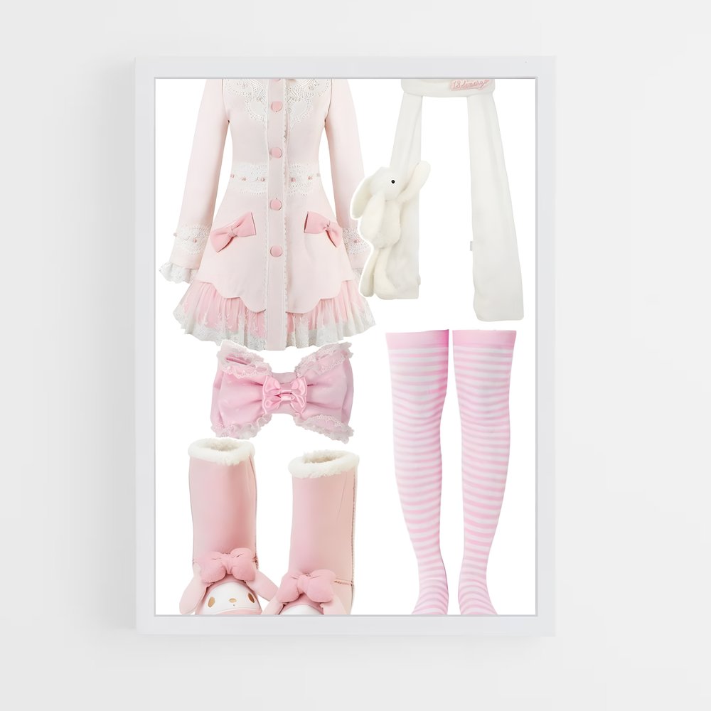 ap-kawaii fashion-3 cadre Blanc