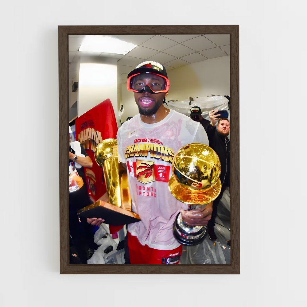 ap-kawhi leonard-1 cadre Bois foncé
