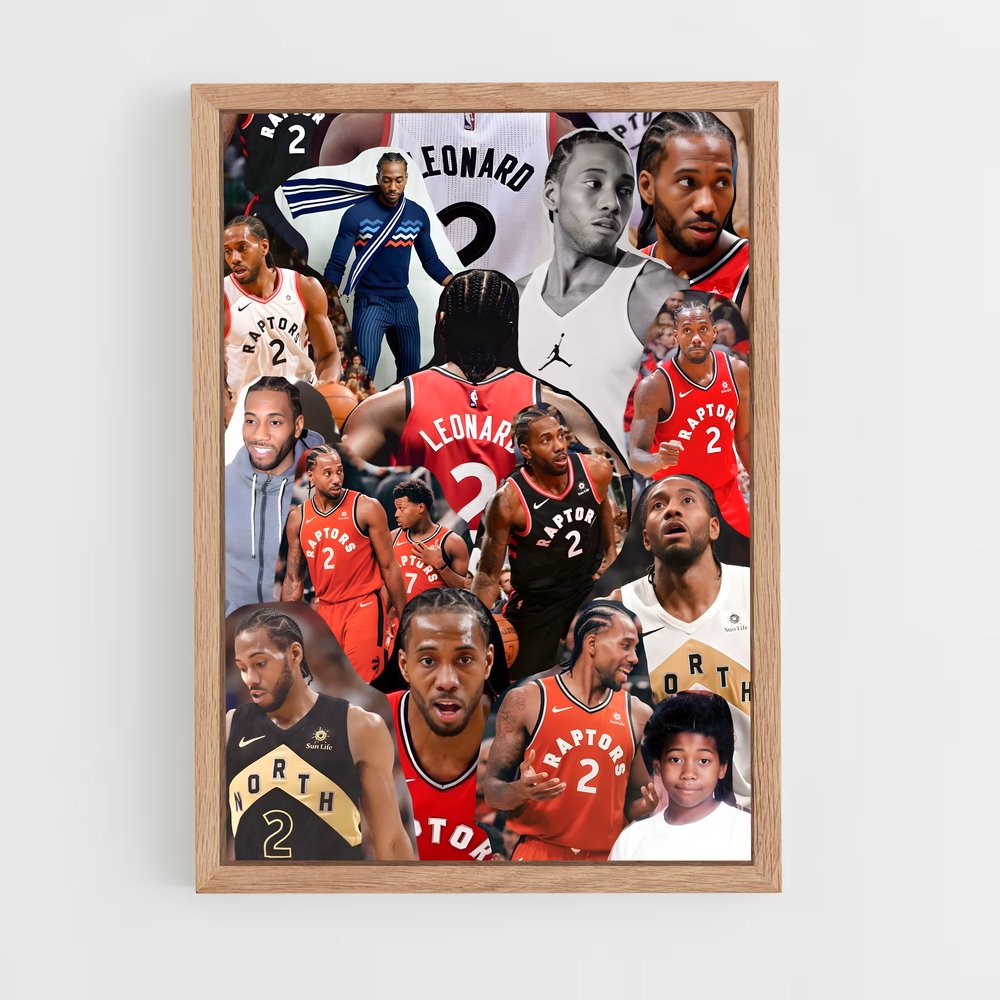 ap-kawhi leonard-6 cadre Bois clair