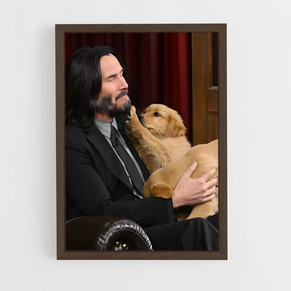 ap-keanu reeves-4 cadre Bois foncé