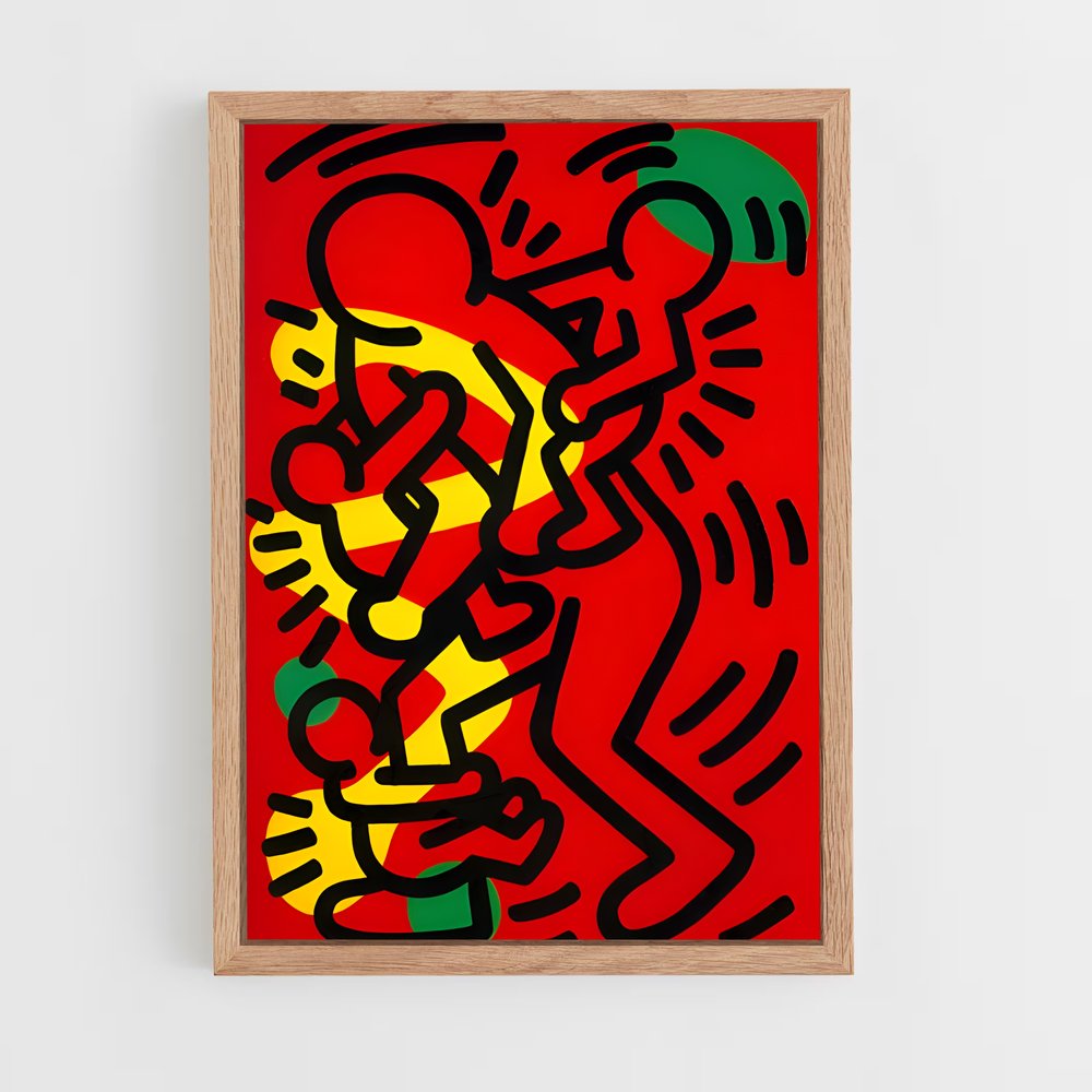 ap-keith haring-3 cadre Bois clair