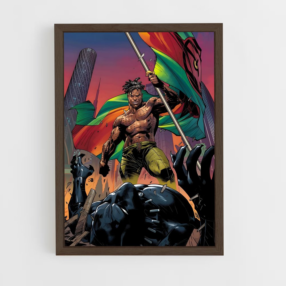 ap-killmonger black panther-1 cadre Bois foncé