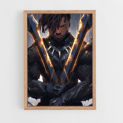ap-killmonger black panther-4 cadre Bois clair