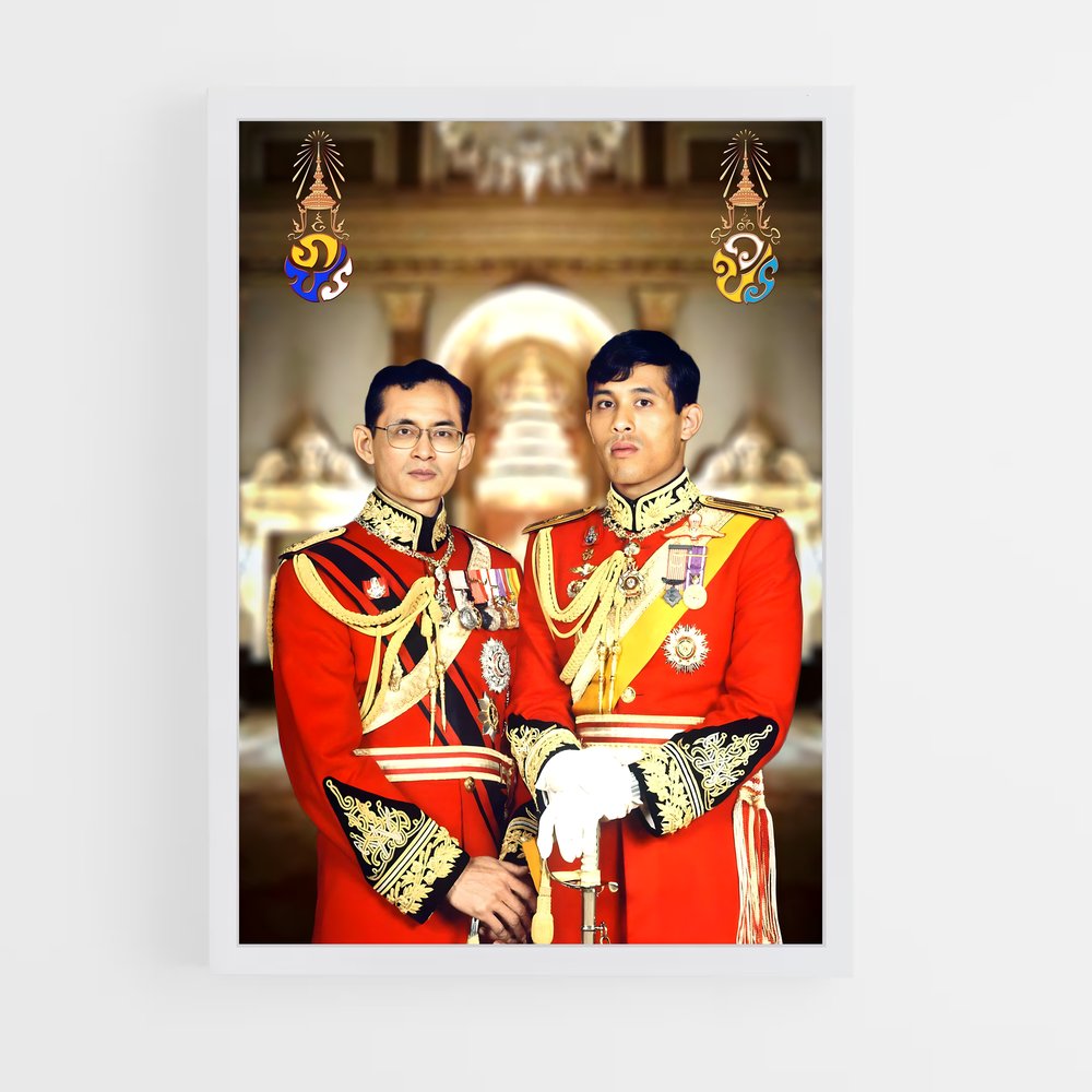ap-king maha vajiralongkorn-5 cadre Blanc