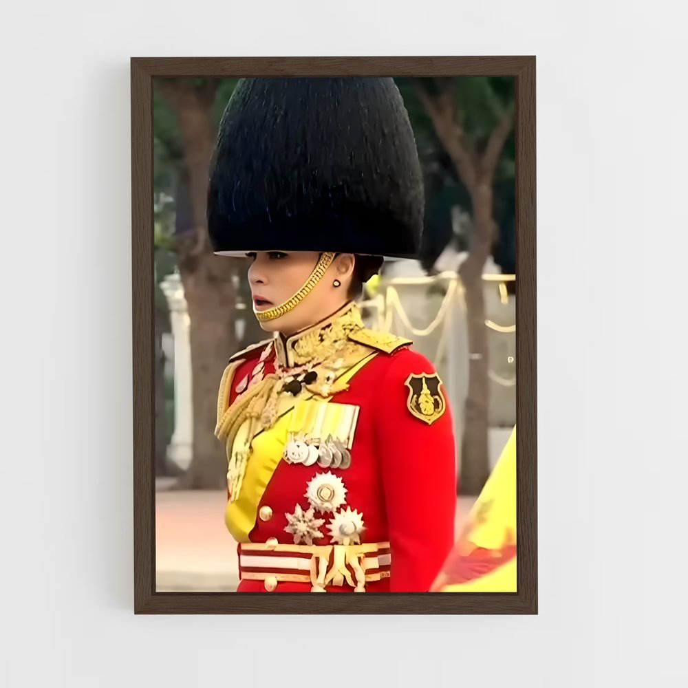 ap-king maha vajiralongkorn-9 cadre Bois foncé