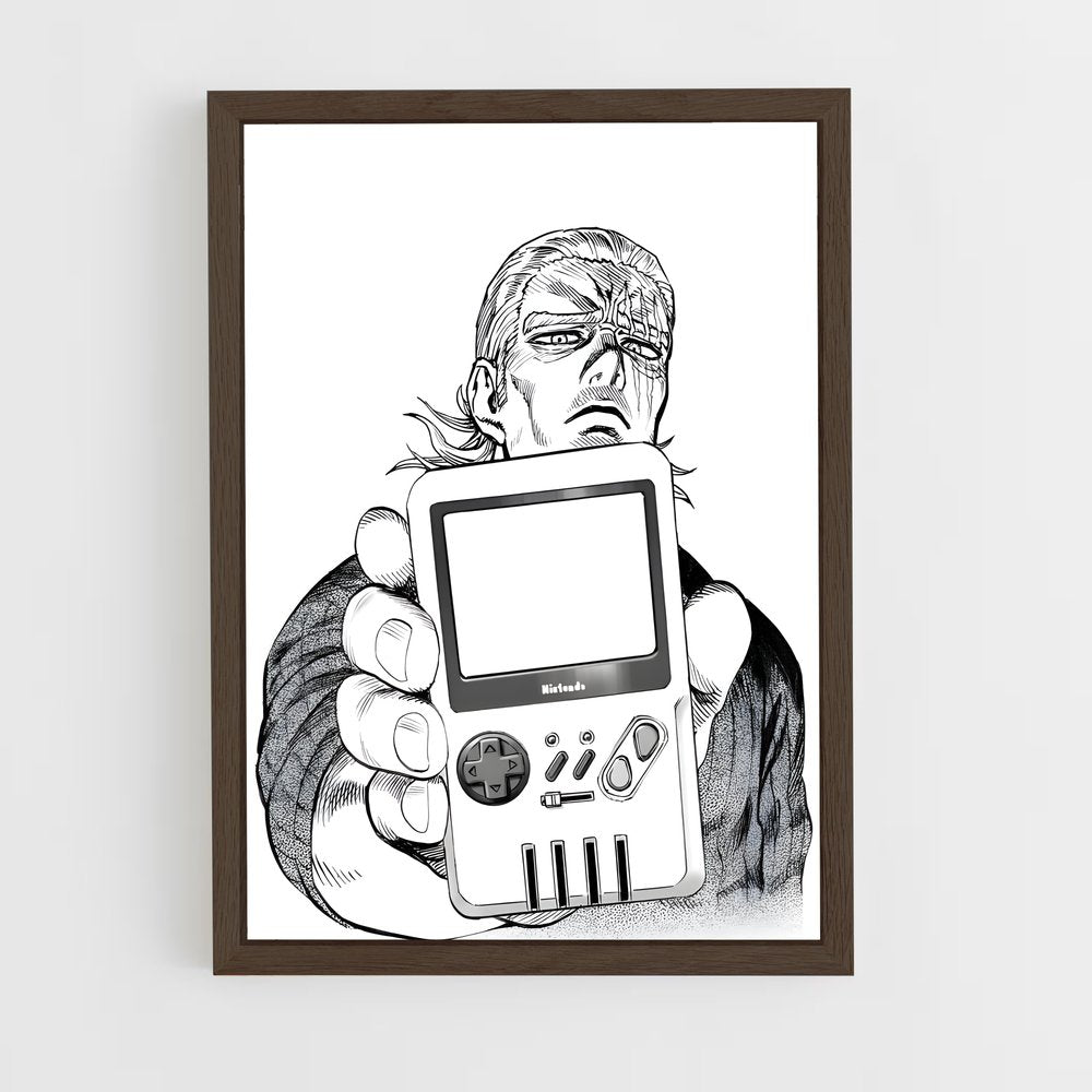 ap-king one punch man-6 cadre Bois foncé
