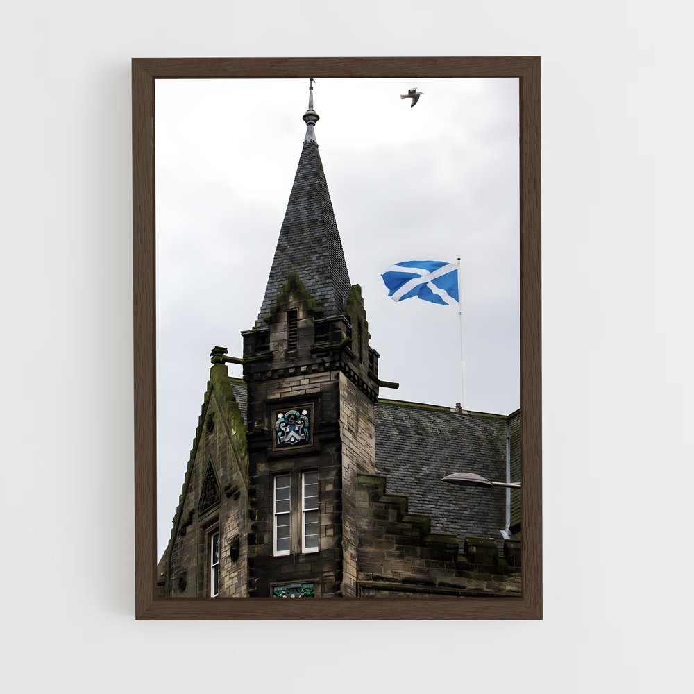 ap-kingdom of scotland flag-2 cadre Bois foncé