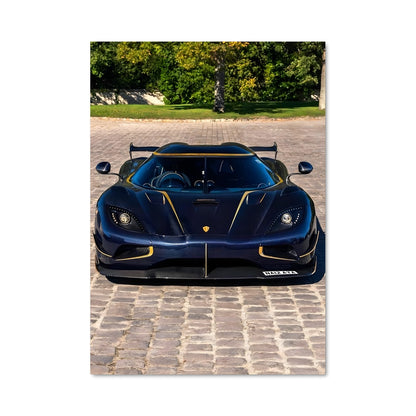 Poster Koenigsegg Noir et Or