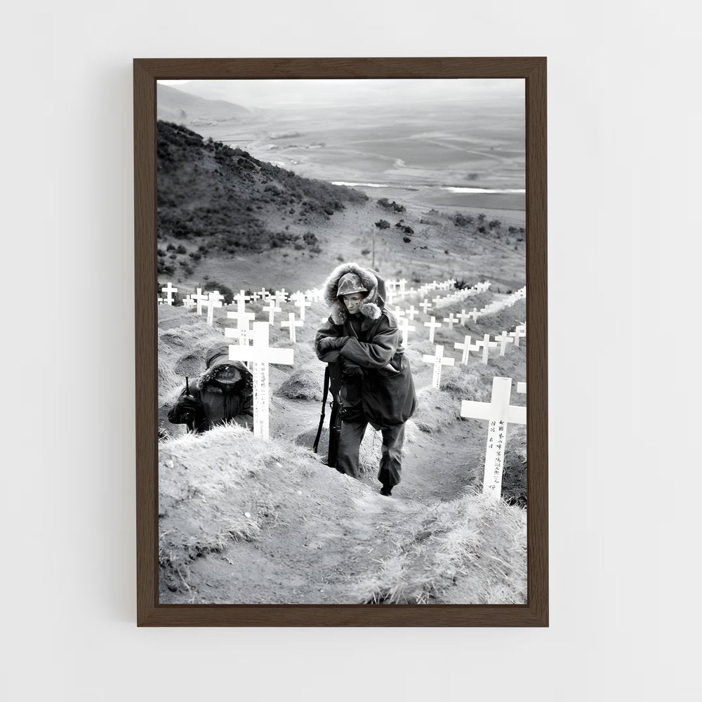 ap-korean war-6 cadre Bois foncé