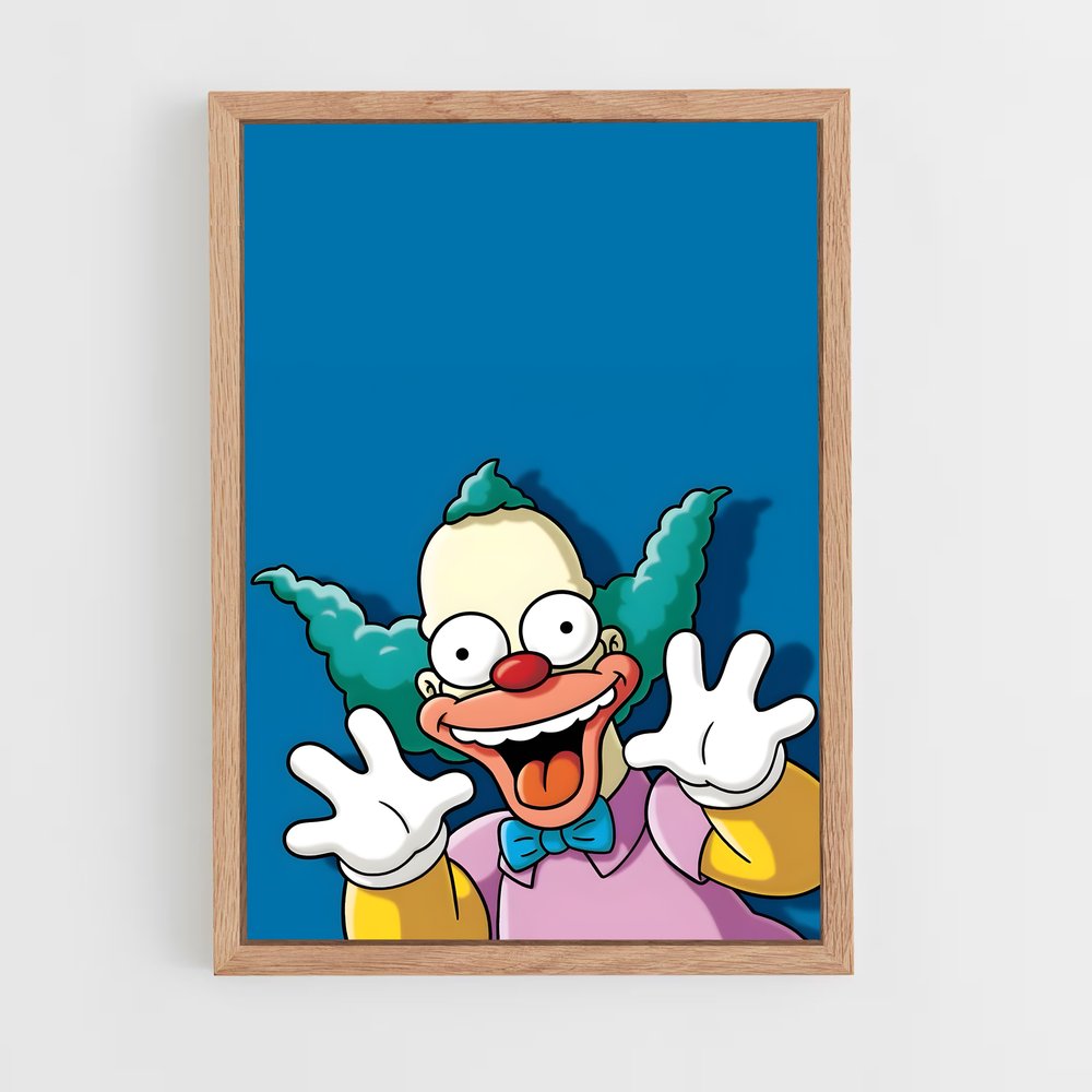 ap-krusty the clown-1 cadre Bois clair