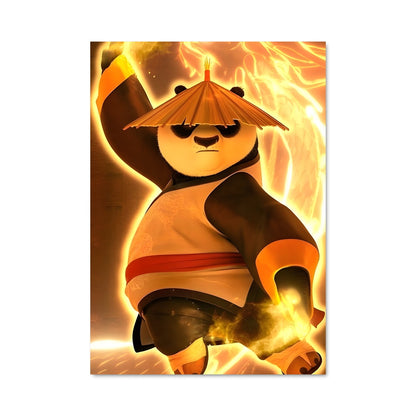 Poster Panda en Flammes