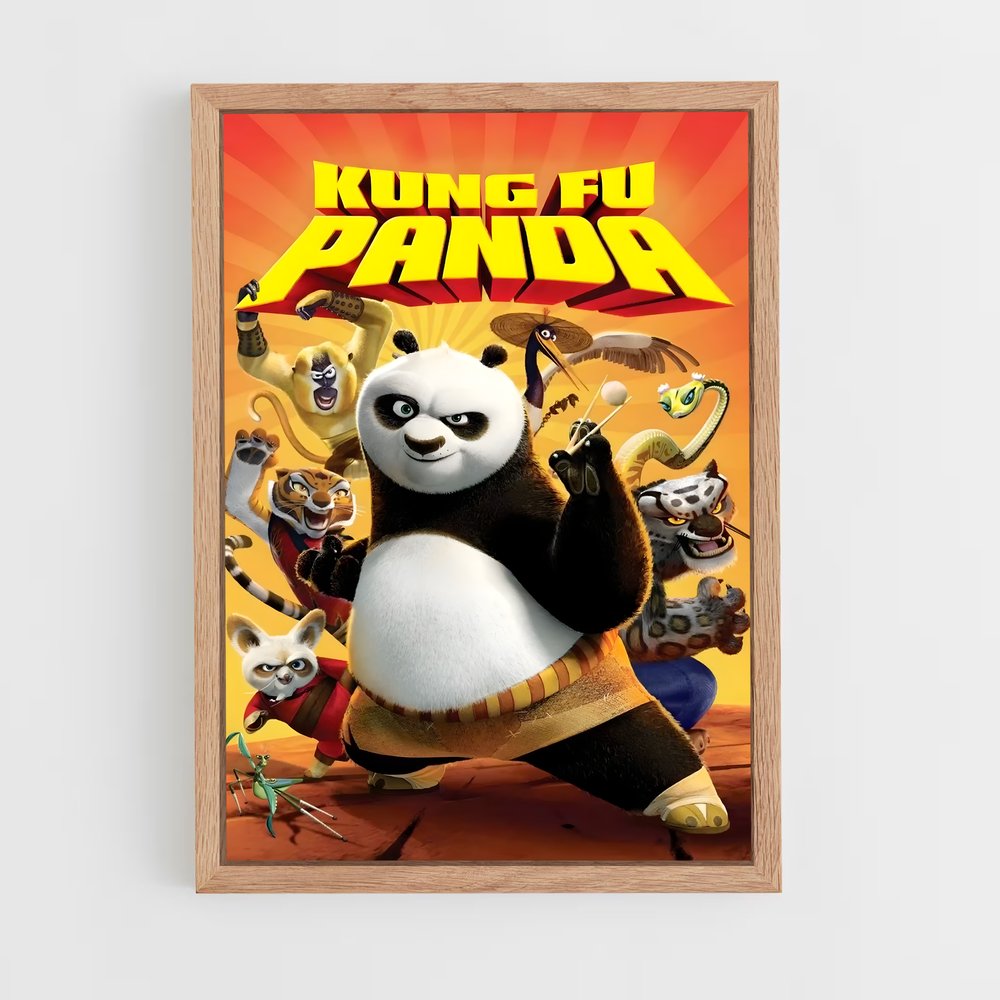 ap-kung fu panda-1 cadre Bois clair