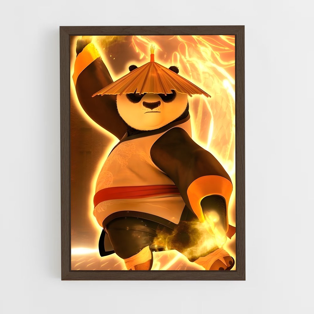 ap-kung fu panda-2 cadre Bois foncé