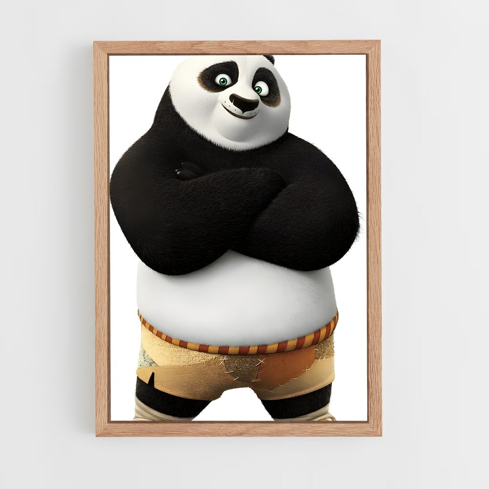 ap-kung fu panda-4 cadre Bois clair