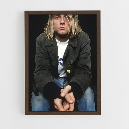 ap-kurt cobain-1 cadre Bois foncé