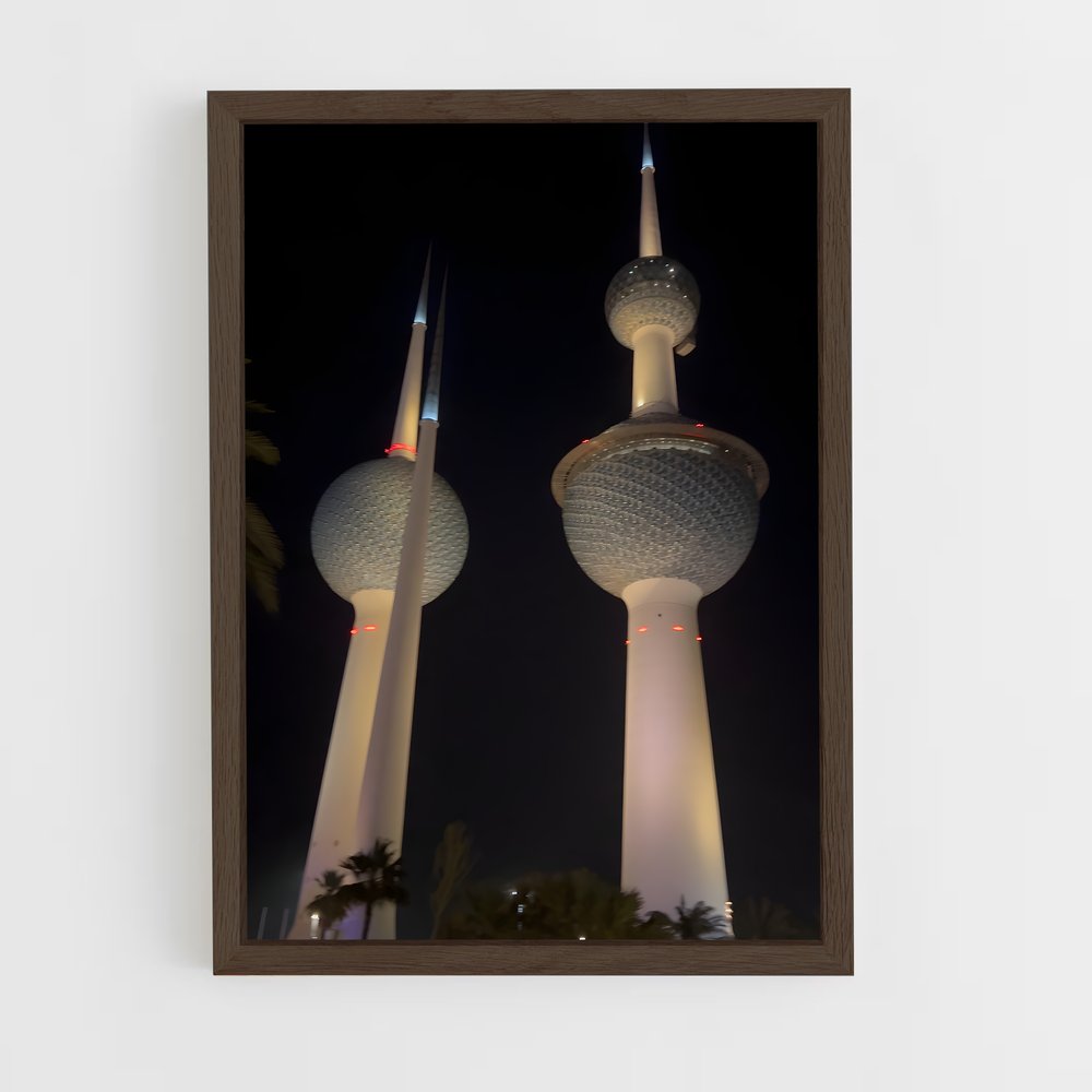 ap-kuwait towers-4 cadre Bois foncé