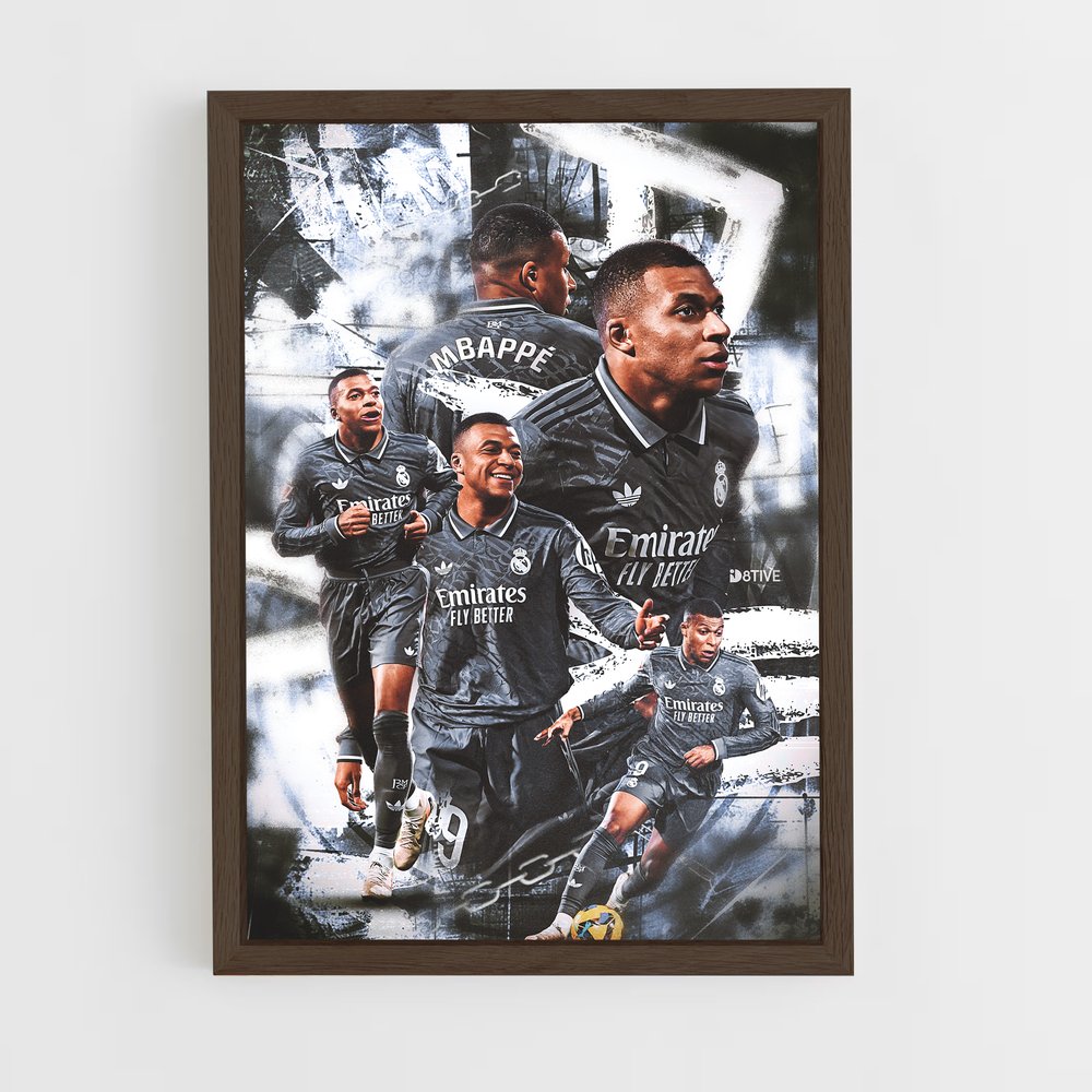 ap-kylian mbappe-5 cadre Bois foncé
