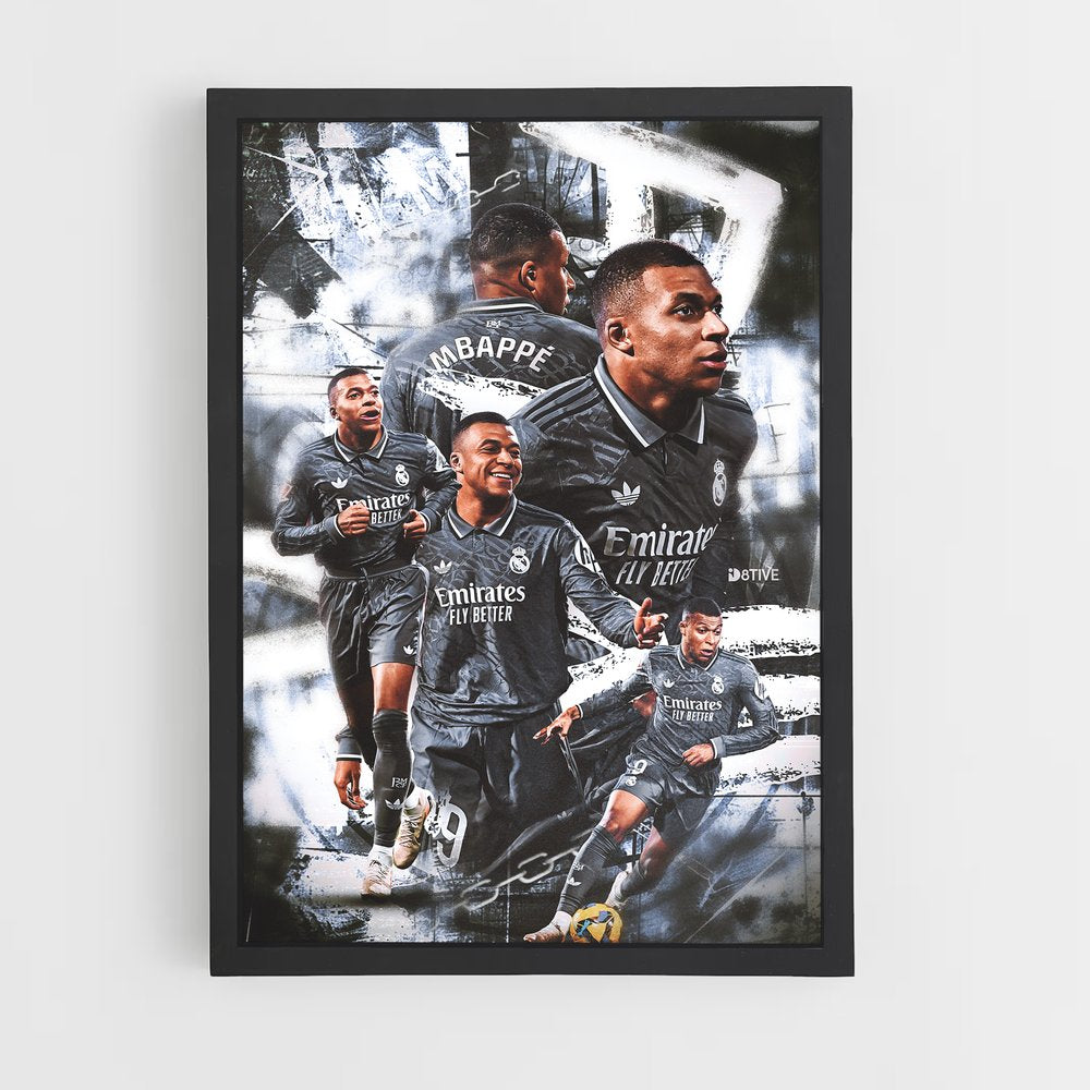 ap-kylian mbappe-5 cadre Noir