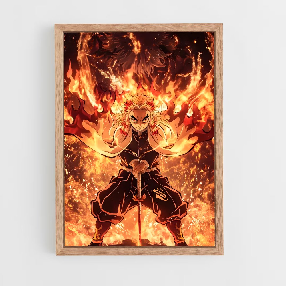 ap-kyojuro rengoku-1 cadre Bois clair