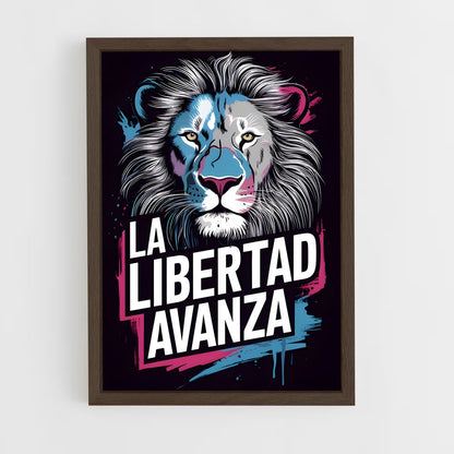 ap-la libertad avanza argentina-1 cadre Bois foncé