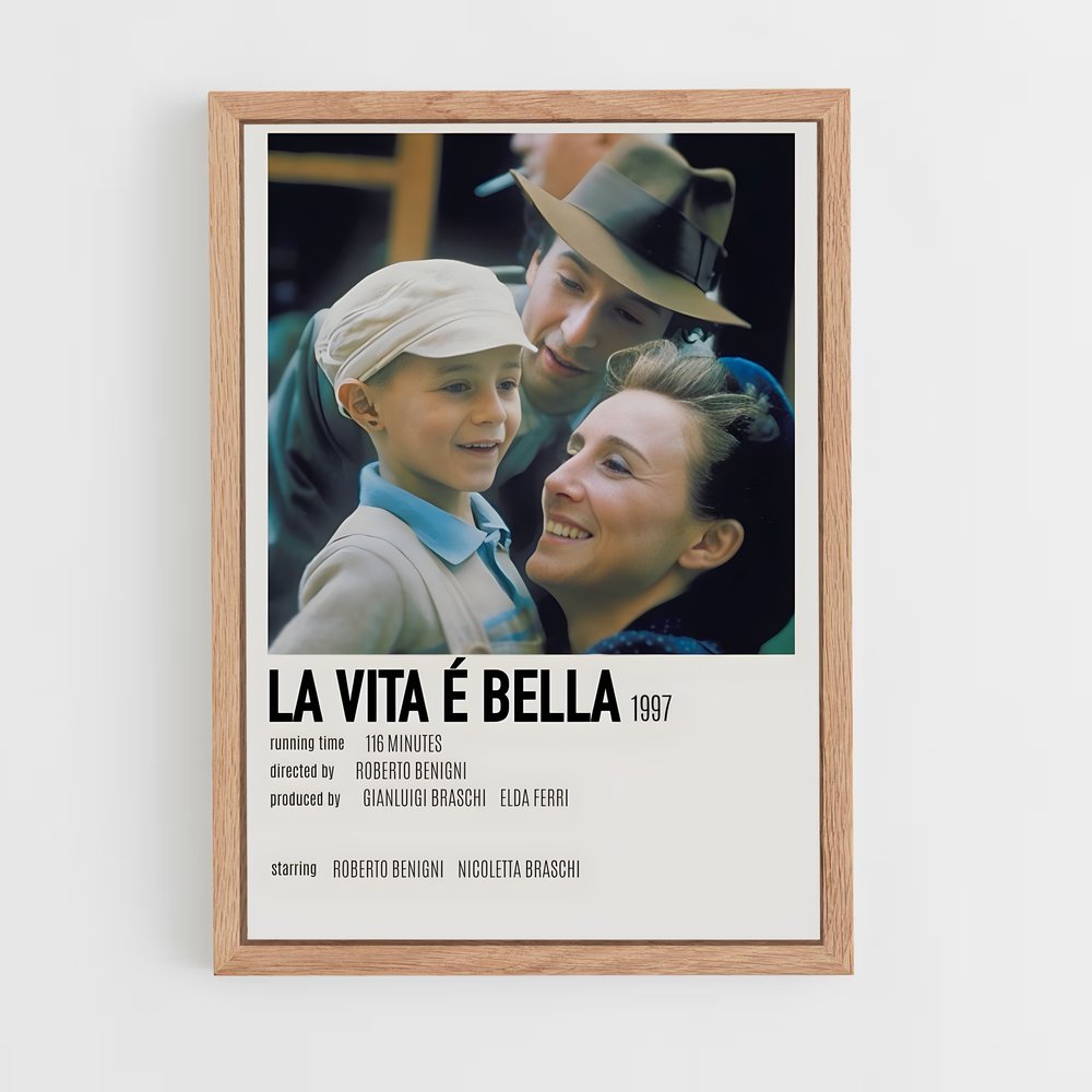 ap-la vita e bella-2 cadre Bois clair